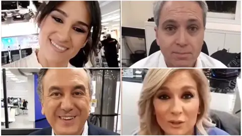 Los presentadores de A3Noticias celebran el Día de la Televisión Los presentadores de A3Noticias celebran el Día de la Televisión