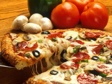 Imagen de archivo de una pizza