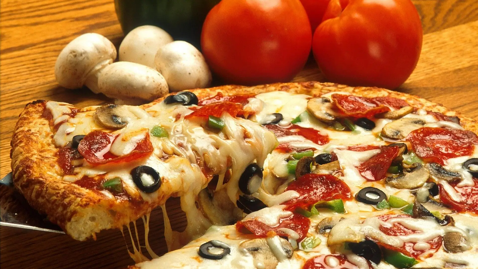 Imagen de archivo de una pizza Imagen de archivo de una pizza