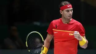 Rafa Nadal celebra un punto durante un partido de la Copa Davis Rafa Nadal celebra un punto durante un partido de la Copa Davis