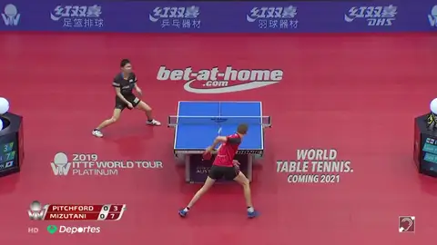 El mejor punto nunca visto en la historia del ping-pong El mejor punto nunca visto en la historia del ping-pong