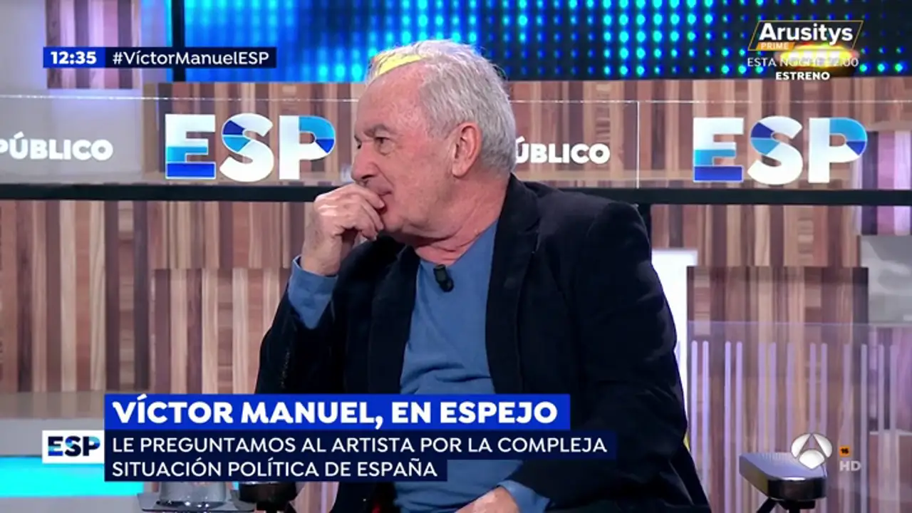 Víctor Manuel sobre el ascenso de Vox: "Yo creo que la extrema derecha acojona mucho"