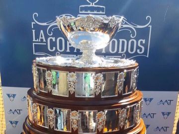 El trofeo de la Copa Davis 