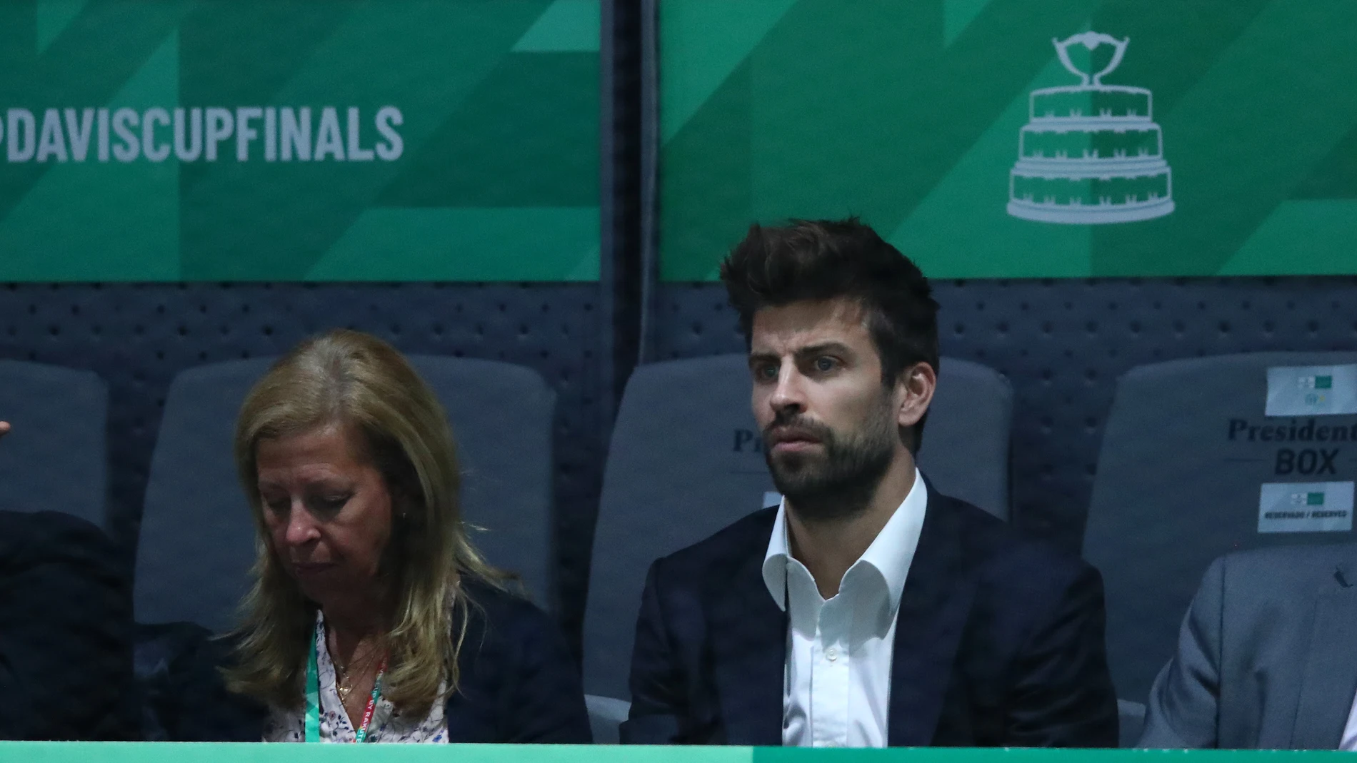 Gerard Piqué, presenciando un partido de la Copa Davis Gerard Piqué, presenciando un partido de la Copa Davis