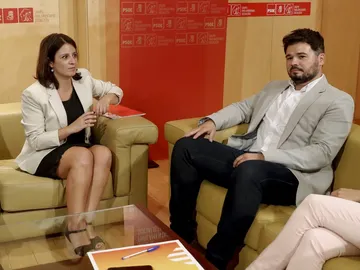 Adriana Lastra y Gabriel Rufián Adriana Lastra y Gabriel Rufián