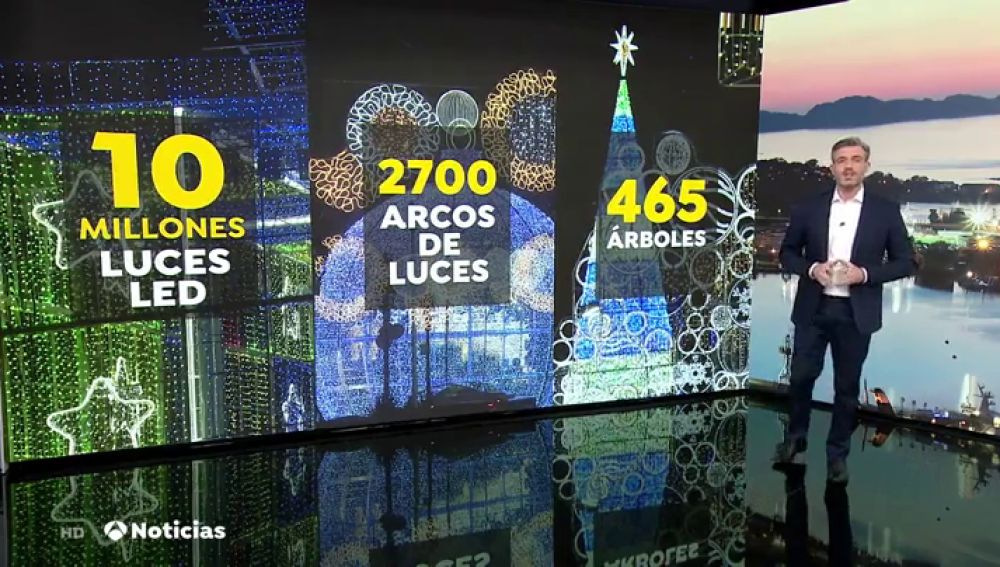Vigo enciende las luces de Navidad y bate el récord del año pasado: 10.000 millones de luces led