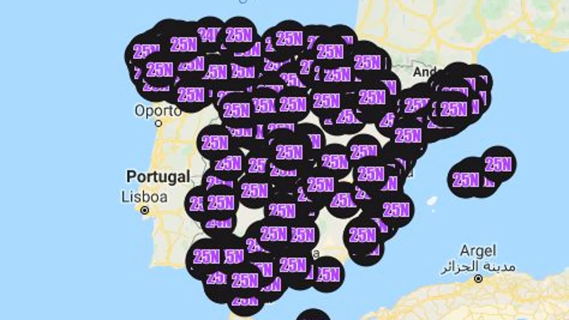 Mapa del Día contra la Violencia de Género Mapa del Día contra la Violencia de Género