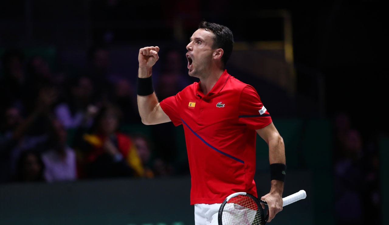Roberto Bautista celebra un punto