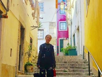 Greta Thunberg en su visita a Lisboa