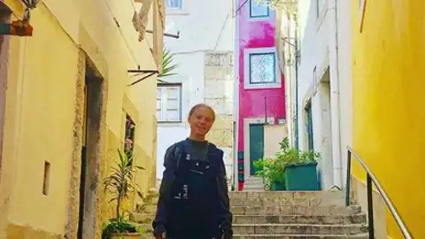 Greta Thunberg en su visita a Lisboa Greta Thunberg en su visita a Lisboa