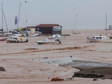 Embarcaciones en Los Alcázares (Murcia) afectados por la DANA