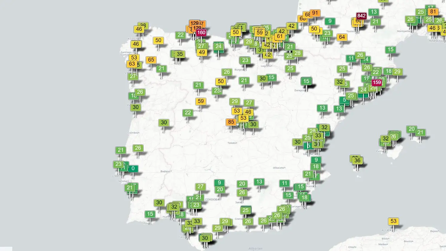Calidad del aire en España Calidad del aire en España