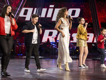 Rosario Flores canta ‘Se me olvidó quererte’ con su equipo en la Semifinal de ‘La Voz Kids’