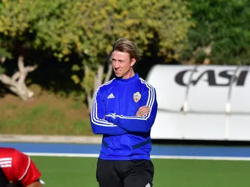 José María Gutiérrez, en un entrenamiento con el Almería José María Gutiérrez, en un entrenamiento con el Almería