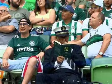El aficionado del Palmeiras leyendo a Karl Marx El aficionado del Palmeiras leyendo a Karl Marx
