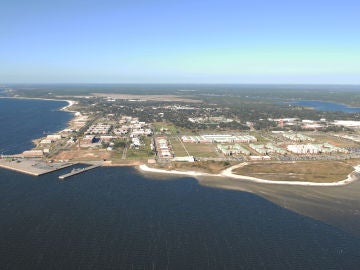 La estación aérea naval de Pensacola en una vista aérea 