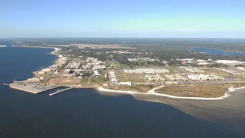 La estación aérea naval de Pensacola en una vista aérea La estación aérea naval de Pensacola en una vista aérea