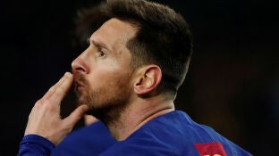 Lionel Messi, con el Bar&ccedil;a