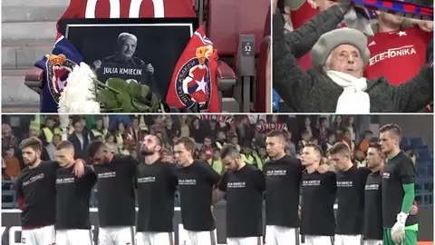 El homenaje del Wisla tras la muerte de una aficionada El homenaje del Wisla tras la muerte de una aficionada
