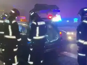 Un muerto en un accidente provocado por un kamikaze que circulaba en sentido contrario en Madrid Un muerto en un accidente provocado por un kamikaze que circulaba en sentido contrario en Madrid