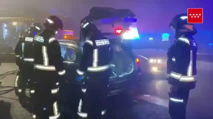 Un muerto en un accidente provocado por un kamikaze que circulaba en sentido contrario en Madrid Un muerto en un accidente provocado por un kamikaze que circulaba en sentido contrario en Madrid