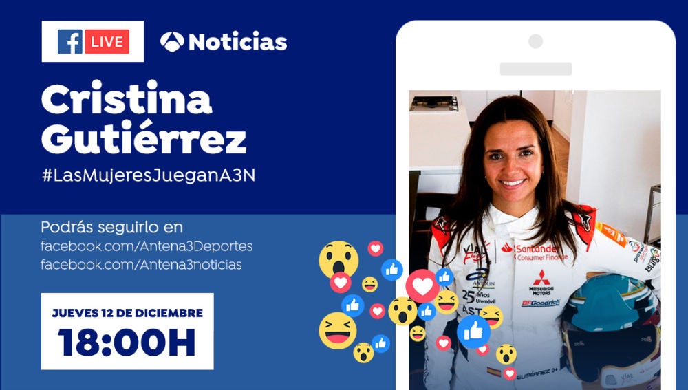 Cristina Gutiérrez, cuarta invitada al espacio #LasMujeresJueganA3N
