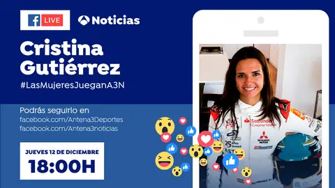 Cristina Gutiérrez, cuarta invitada al espacio #LasMujeresJueganA3N Cristina Gutiérrez, cuarta invitada al espacio #LasMujeresJueganA3N