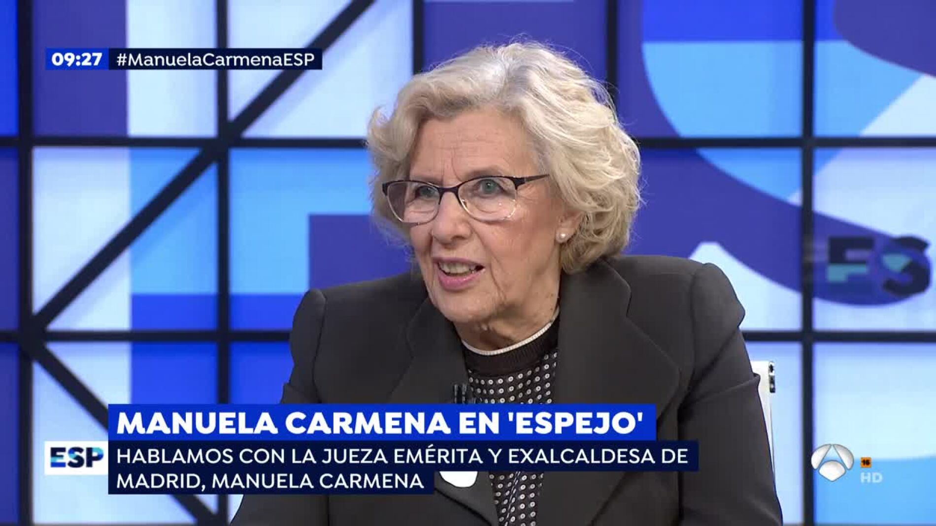 Manuela Carmena en 'Espejo P&uacute;blico'