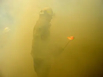 Un bombero en Australia Un bombero en Australia