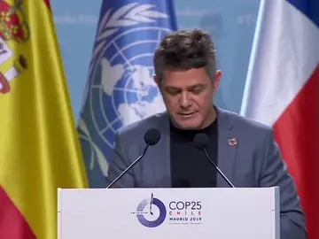 Streaming de la intervención de Alejandro Sanz en la Cumbre del Clima, en directo Streaming de la intervención de Alejandro Sanz en la Cumbre del Clima, en directo