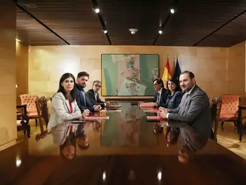 Imagen de archivo de una reunión entre ERC y PSOE Imagen de archivo de una reunión entre ERC y PSOE