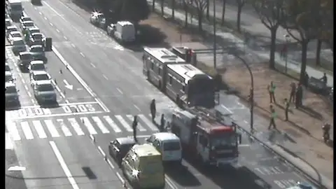 Se incendia un autobús en Sevilla Sevilla