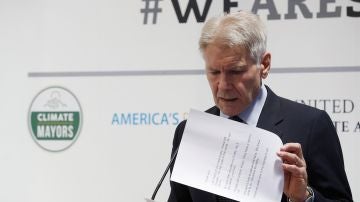 Harrison Ford reprocha en la Cumbre del Clima la "falta de valentía" de Donald Trump 