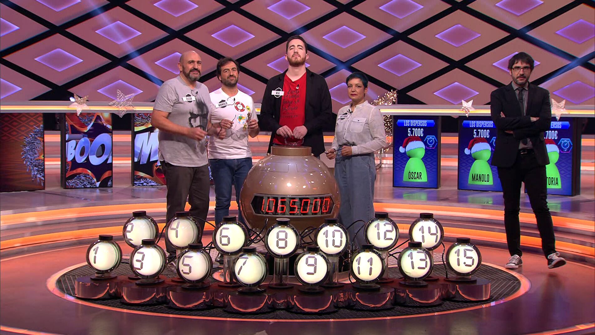 'Los dispersos' cumplen 50 programas en '&iexcl;Boom!' qued&aacute;ndose a s&oacute;lo dos respuestas del bote