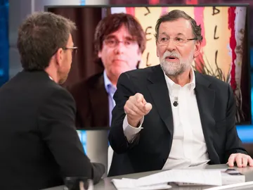 Mariano Rajoy opina sobre la fuga de Puigdemont en 'El Hormiguero 3.0': "Si crees en algo, defiéndelo y actúa en consecuencia, pero no tuvo coraje" Mariano Rajoy opina sobre la fuga de Puigdemont en 'El Hormiguero 3.0': "Si crees en algo, defiéndelo y actúa en consecuencia, pero no tuvo coraje"