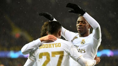 Rodrygo y Vinícius lideran la victoria del Real Madrid en Brujas