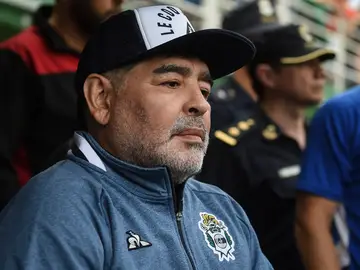 Diego Armando Maradona, durante un partido del Club de Gimnasia y Esgrima La Plata Diego Armando Maradona, durante un partido del Club de Gimnasia y Esgrima La Plata
