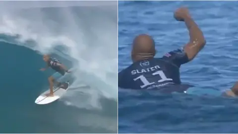 Kelly Slater y su ola perfecta en el Billabong Pipe Masters Kelly Slater y su ola perfecta en el Billabong Pipe Masters