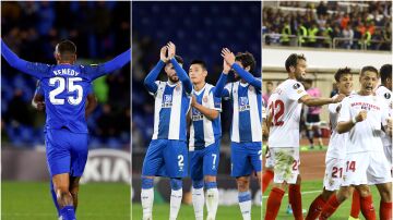 Los tres equipos españoles clasificados para los dieciseisavos de final de la Europa League