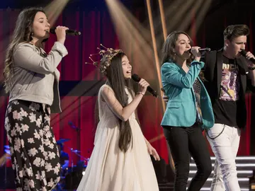 Melani, Rocío Aguilar, José María Ruiz y María Parrado impresionan con popurrí de grandes éxitos en la Gran Final ‘La Voz Kids’ Melani, Rocío Aguilar, José María Ruiz y María Parrado impresionan con popurrí de grandes éxitos en la Gran Final ‘La Voz Kids’