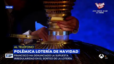 Un hombre denuncia a Loterías y Apuestas del Estado por la polémica de la bola en el sorteo Lotería de Navidad Un hombre denuncia a Loterías y Apuestas del Estado por la polémica de la bola en el sorteo Lotería de Navidad
