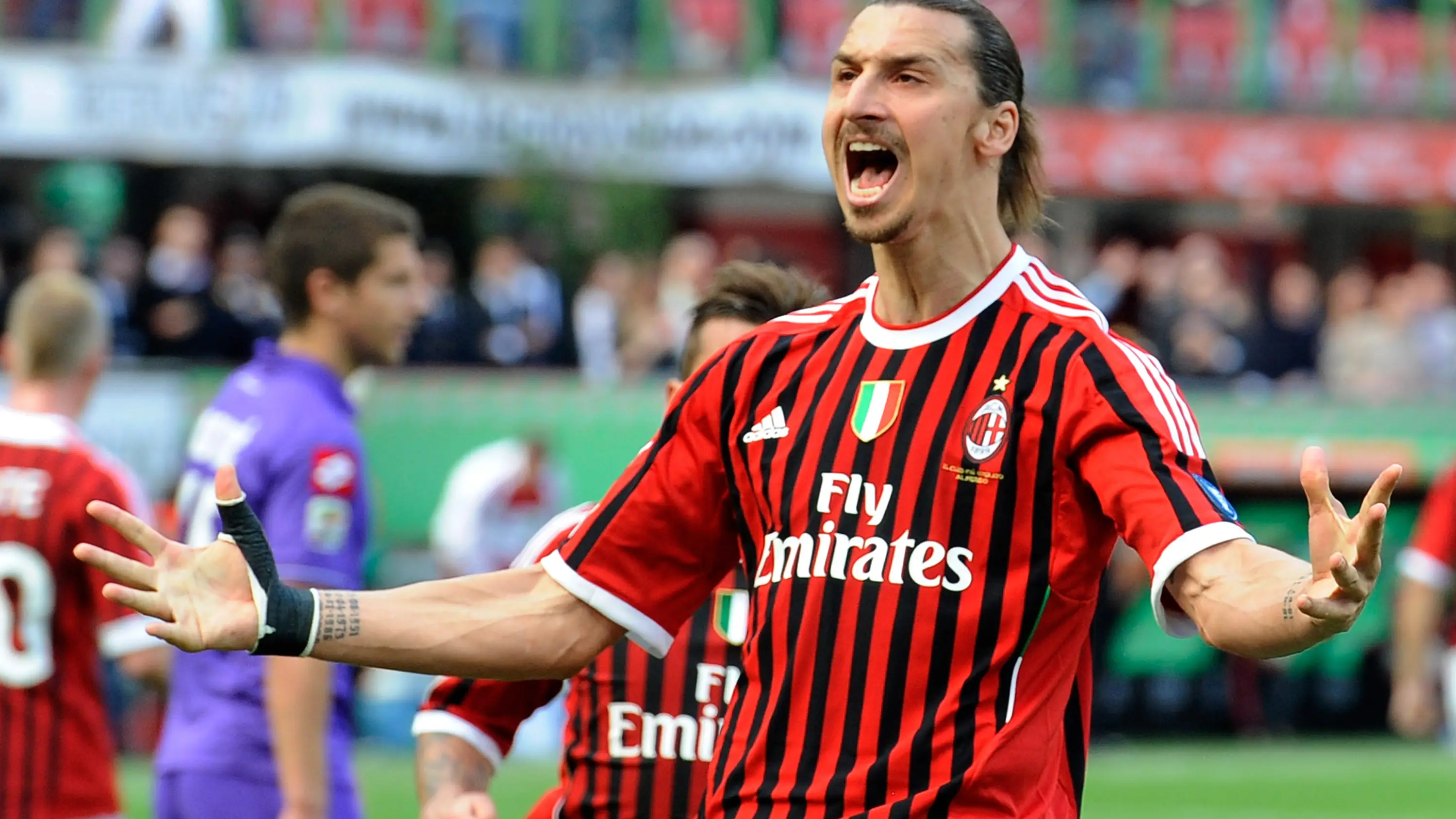 Zlatan Ibrahimovic durante un partido con el AC Milan Zlatan Ibrahimovic durante un partido con el AC Milan