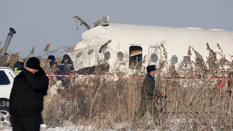 Imágenes del accidente aéreo de Kazajistán Imágenes del accidente aéreo de Kazajistán