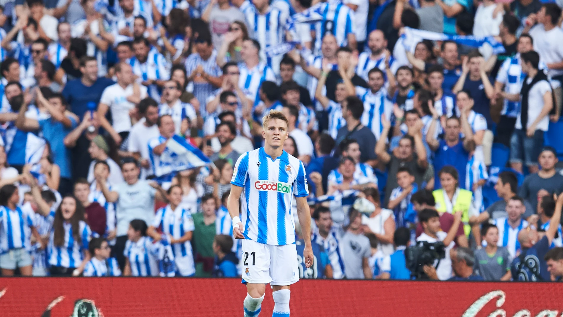 Martin Odegaard, durante un partido de la Real Sociedad Martin Odegaard, durante un partido de la Real Sociedad