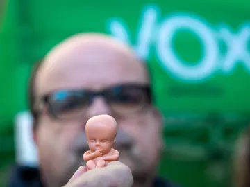 Imagen de los fetos repartidos por Vox. Imagen de los fetos repartidos por Vox.