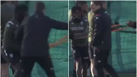 Robert Moreno, con el Mónaco Robert Moreno, con el Mónaco