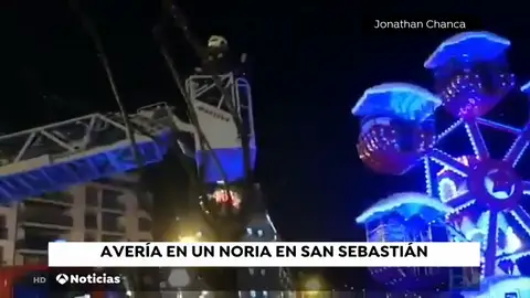 Rescate en una noria de San Sebastián Rescate en una noria de San Sebastián