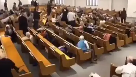 Momento del tiroteo Momento del tiroteo