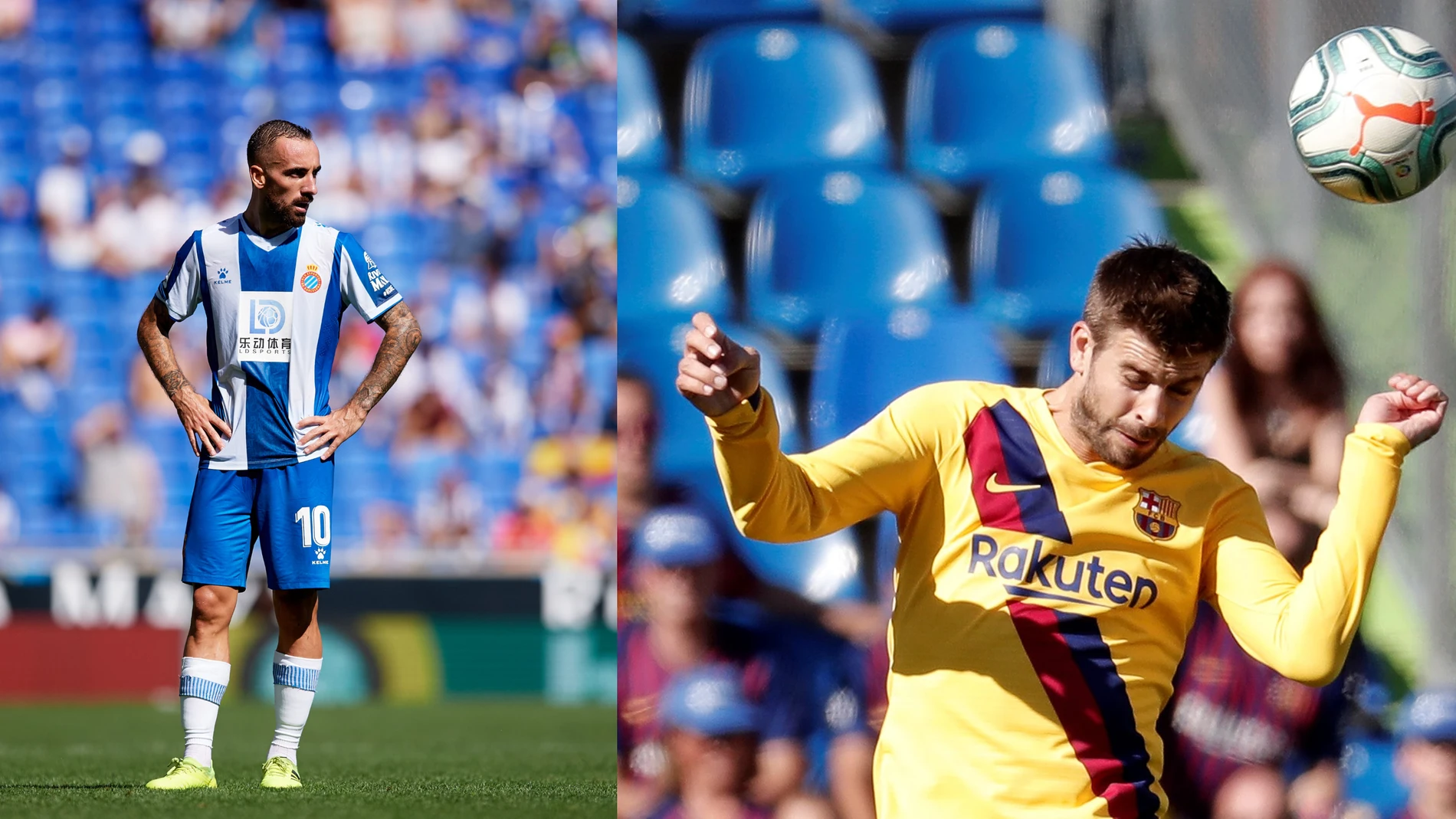 Espanyol y Barça disputan el derbi catalán Espanyol y Barça disputan el derbi catalán