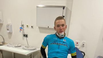 El ciclista Vadim Pronskiy tras sufrir un atropello mientras entrenaba en Altea